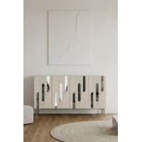 Dulăpior Hanah Home Ece 120 White Travertine Silver imaginea #3 — magazin online Desire.md