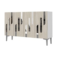 Dulăpior Hanah Home Ece 120 White Travertine Silver imaginea #4 — magazin online Desire.md