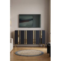 Dulăpior Hanah Home Mia 120 Anthracite Gold