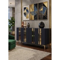 Dulăpior Hanah Home Mia 120 Anthracite Gold imaginea #3 — magazin online Desire.md