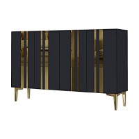 Dulăpior Hanah Home Mia 120 Anthracite Gold imaginea #4 — magazin online Desire.md