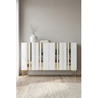 Dulăpior Hanah Home Mia 120 White Gold