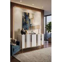 Dulăpior Hanah Home Mia 120 White Gold imaginea #2 — magazin online Desire.md