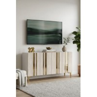 Dulăpior Hanah Home Mia 120 White Travertine Gold