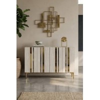 Dulăpior Hanah Home Mia 120 White Travertine Gold imaginea #2 — magazin online Desire.md