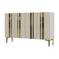 Dulăpior Hanah Home Mia 120 White Travertine Gold imaginea #3 — magazin online Desire.md
