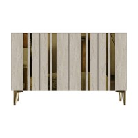 Dulăpior Hanah Home Mia 120 White Travertine Gold imaginea #4 — magazin online Desire.md