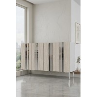 Dulăpior Hanah Home Mia 120 White Travertine Silver