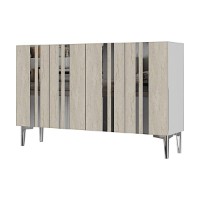 Dulăpior Hanah Home Mia 120 White Travertine Silver imaginea #3 — magazin online Desire.md