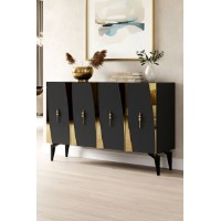 Dulăpior Hanah Home Elips 120 Anthracite Gold imaginea #2 — magazin online Desire.md