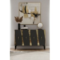 Dulăpior Hanah Home Elips 120 Anthracite Gold imaginea #3 — magazin online Desire.md