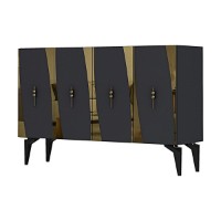 Dulăpior Hanah Home Elips 120 Anthracite Gold imaginea #4 — magazin online Desire.md