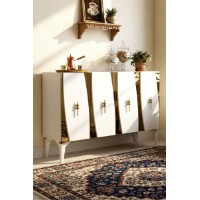 Dulăpior Hanah Home Elips 120 White Gold