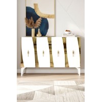 Dulăpior Hanah Home Elips 120 White Gold imaginea #2 — magazin online Desire.md