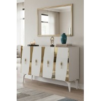 Dulăpior Hanah Home Elips 120 White Gold imaginea #3 — magazin online Desire.md