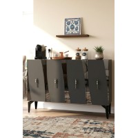 Dulăpior Hanah Home Elips 120 Anthracite Silver