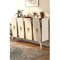 Dulăpior Hanah Home Elips 120 White Travertine Silver