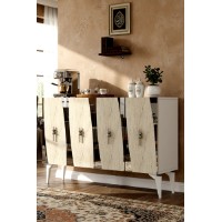 Dulăpior Hanah Home Elips 120 White Travertine Silver imaginea #3 — magazin online Desire.md
