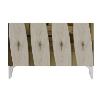 Dulăpior Hanah Home Elips 120 White Travertine Silver imaginea #5 — magazin online Desire.md