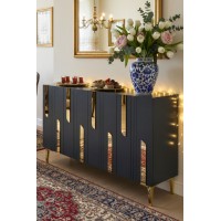 Dulăpior Hanah Home Nota 120 Anthracite Gold
