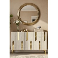 Dulăpior Hanah Home Nota 120 White Travertine Gold imaginea #2 — magazin online Desire.md