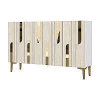 Dulăpior Hanah Home Nota 120 White Travertine Gold imaginea #4 — magazin online Desire.md