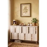 Dulăpior Hanah Home Nota 120 White Travertine Silver imaginea #2 — magazin online Desire.md