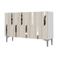 Dulăpior Hanah Home Nota 120 White Travertine Silver imaginea #4 — magazin online Desire.md