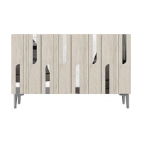 Dulăpior Hanah Home Nota 120 White Travertine Silver imaginea #5 — magazin online Desire.md