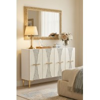 Dulăpior Hanah Home Slim 120 White Travertine