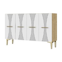 Dulăpior Hanah Home Slim 120 Sapphire Oak White imaginea #4 — magazin online Desire.md