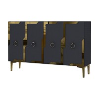 Dulăpior Hanah Home Seza 120 Anthracite Gold imaginea #4 — magazin online Desire.md