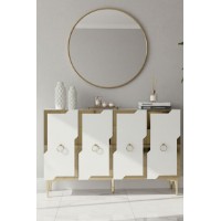 Dulăpior Hanah Home Seza 120 White Gold imaginea #3 — magazin online Desire.md