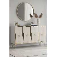 Dulăpior Hanah Home Seza 120 White Travertine Gold imaginea #2 — magazin online Desire.md