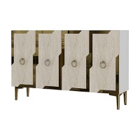 Dulăpior Hanah Home Seza 120 White Travertine Gold imaginea #4 — magazin online Desire.md