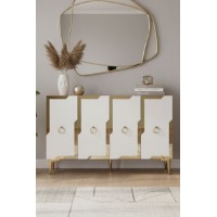 Dulăpior Hanah Home Seza 120 Sapphire Oak White Gold imaginea #3 — magazin online Desire.md