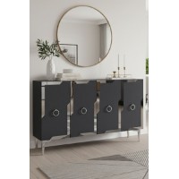 Dulăpior Hanah Home Seza 120 Anthracite Silver