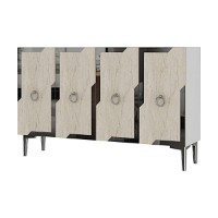 Dulăpior Hanah Home Seza 120 White Travertine Silver imaginea #4 — magazin online Desire.md