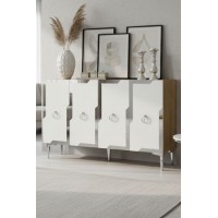 Dulăpior Hanah Home Seza 120 Sapphire Oak White Silver