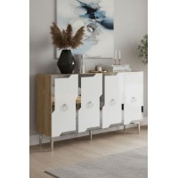 Dulăpior Hanah Home Seza 120 Sapphire Oak White Silver imaginea #2 — magazin online Desire.md