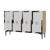 Dulăpior Hanah Home Seza 120 Sapphire Oak White Silver imaginea #4 — magazin online Desire.md