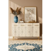 Dulăpior Hanah Home Eliz 120 White Travertine