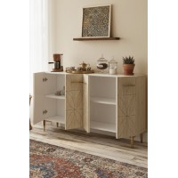 Dulăpior Hanah Home Eliz 120 White Travertine imaginea #3 — magazin online Desire.md