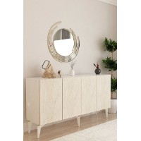 Dulăpior Hanah Home Lipa 150 White Travertine imaginea #2 — magazin online Desire.md