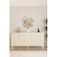 Dulăpior Hanah Home Lipa 150 White Travertine imaginea #3 — magazin online Desire.md