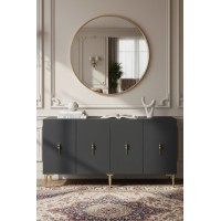 Dulăpior Hanah Home Salkim 150 Anthracite Gold
