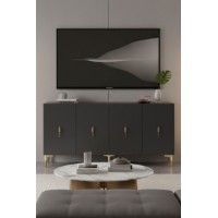 Dulăpior Hanah Home Salkim 150 Anthracite Gold imaginea #4 — magazin online Desire.md