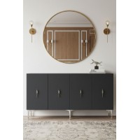 Dulăpior Hanah Home Salkim 150 Anthracite Silver