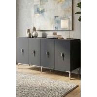Dulăpior Hanah Home Salkim 150 Anthracite Silver imaginea #3 — magazin online Desire.md