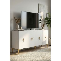 Dulăpior Hanah Home Salkim 150 White Gold imaginea #3 — magazin online Desire.md